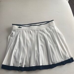 Lacoste Women's Heritage White Pleated Skirt